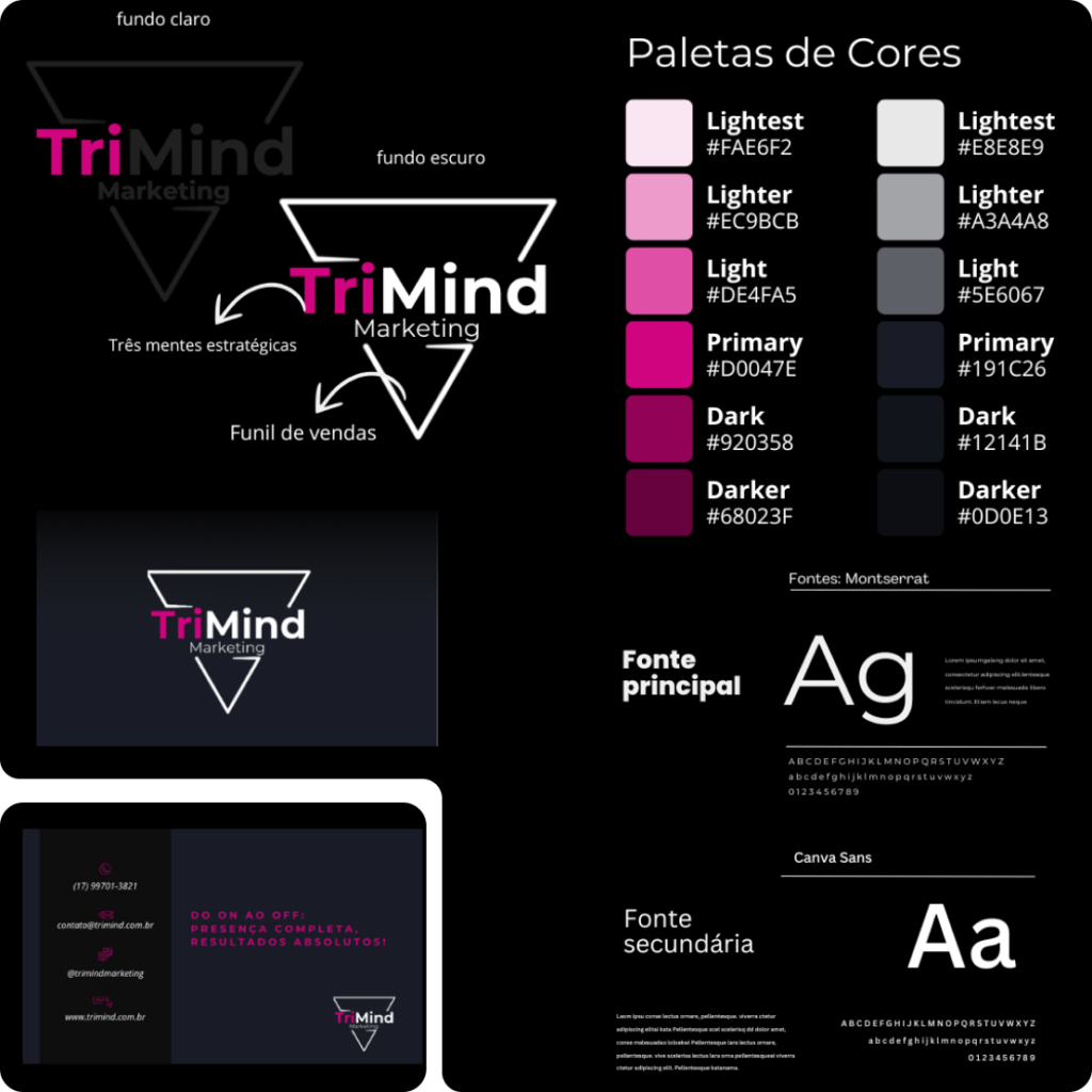 Desenvolvimento de marca (Branding): criação de identidade visual, guia de estilo e logotipo;